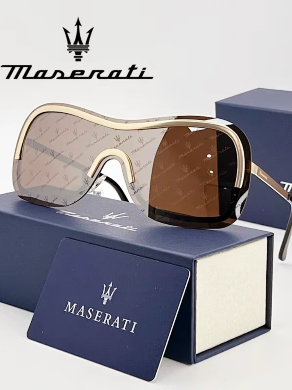 MASERATI Sunglasses New Fashion goggles Stylish Unframed Metal rimmed Shades
